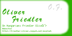 oliver friedler business card